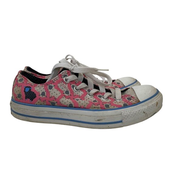 Converse Women’s Pink Sheep Print Low Top Sneakers Size 6 - Picture 1 of 8